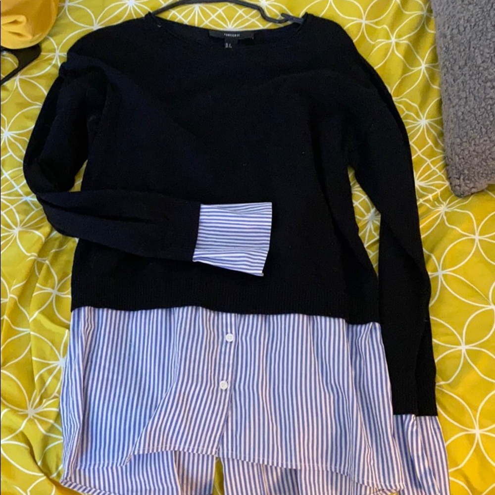 high low sweater/cami